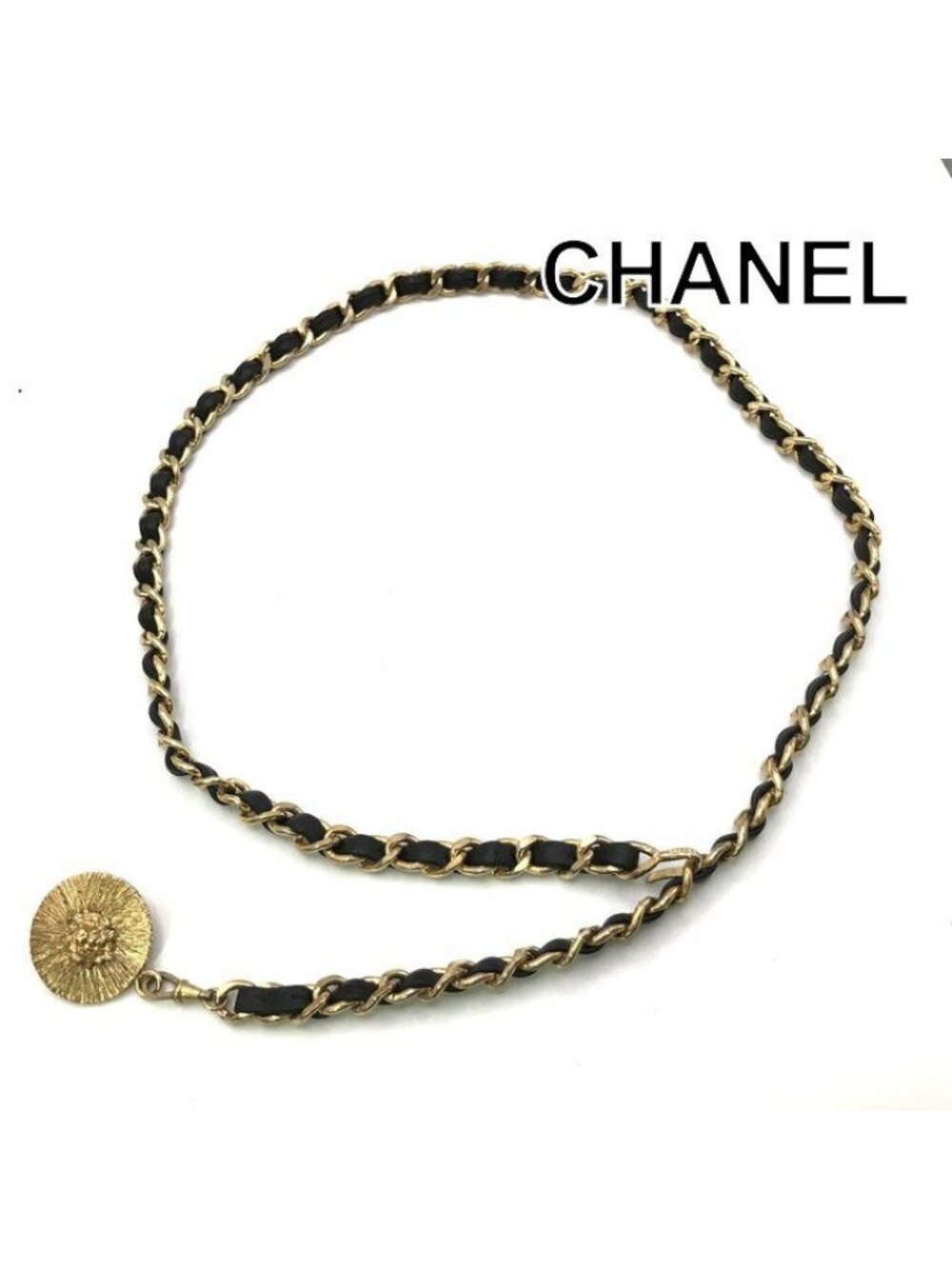 Chanel CC Logo Chain Belt Vintage Gold